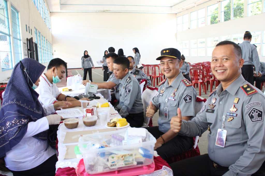 Lapas dan Rutan Kotaagung Gelar Bakti Sosial Donor Darah Sambut HBP&nbsp;ke-60