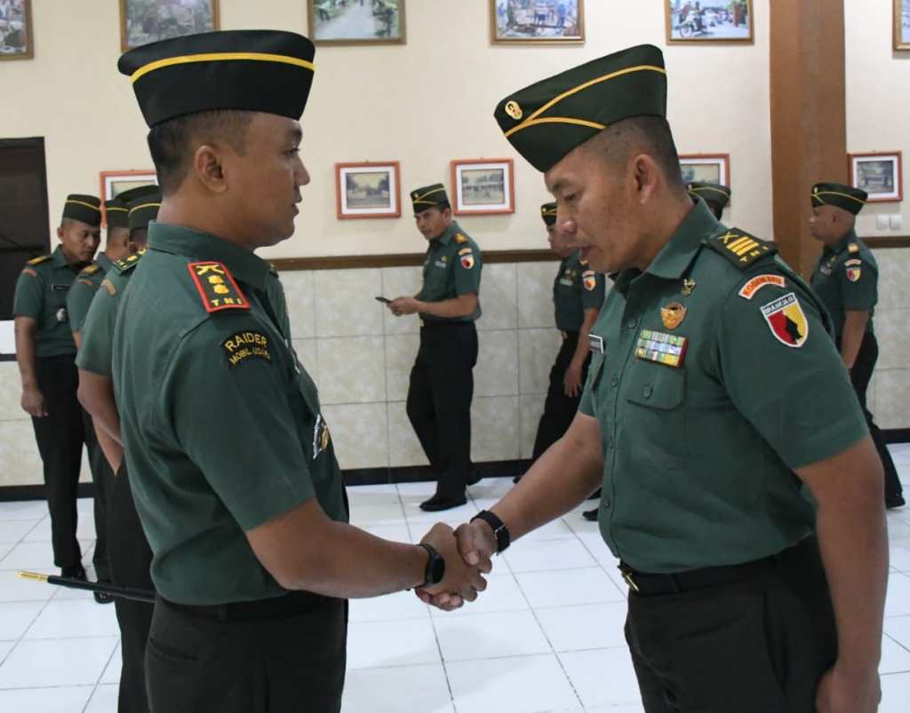 Dandim 0815/Mojokerto Pimpin Acara Korp Rapot Alih Tugas Danramil&nbsp;Jatirejo