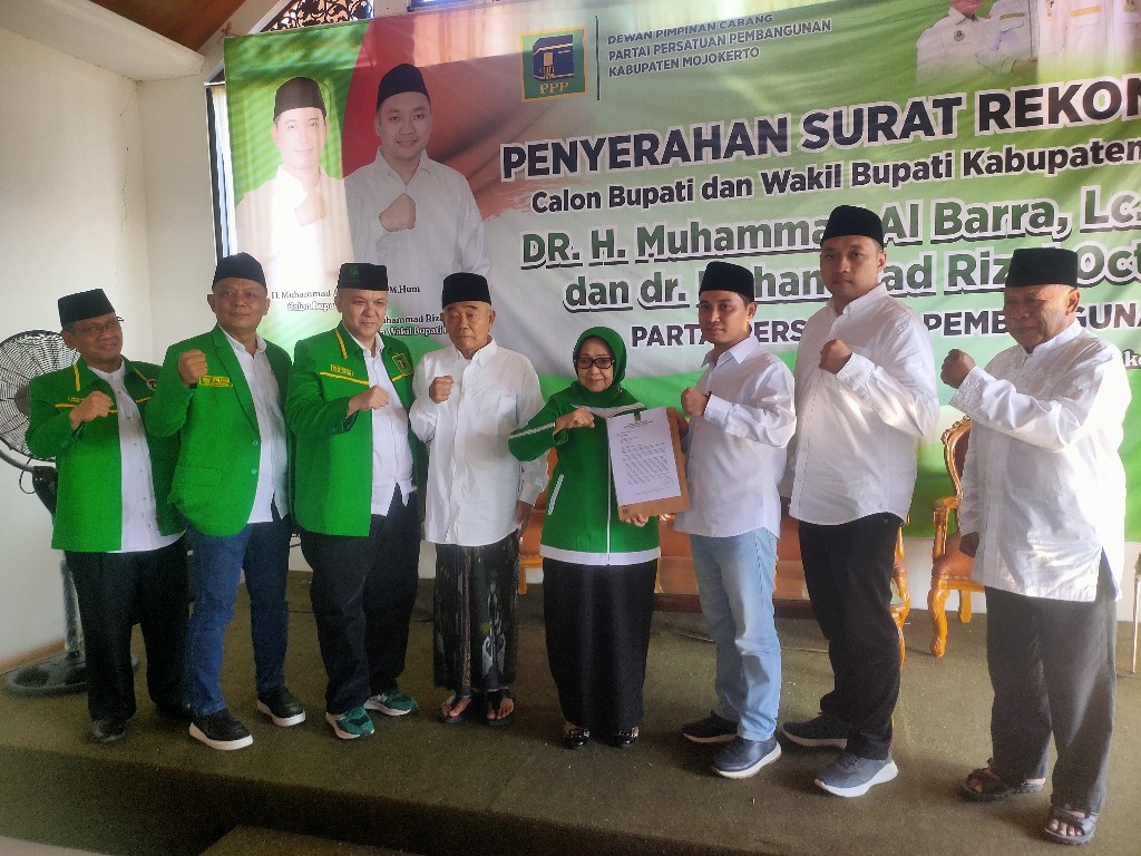 Pilkada Mojokerto, Gus Barra dan Mas Rizal Terima Surat Rekomendasi dari&nbsp;PPP