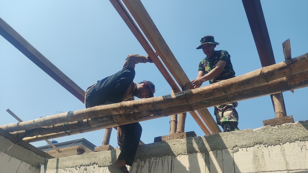 Sasaran Fisik TMMD Reguler 121 Mojokerto Bangun Rutilahu Warga Dusun Ngudi Lor