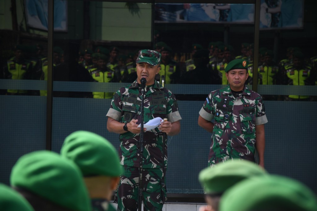 Kodim 0815/Mojokerto Gelar Pasukan Siap Amankan Pilkada Serentak 2024