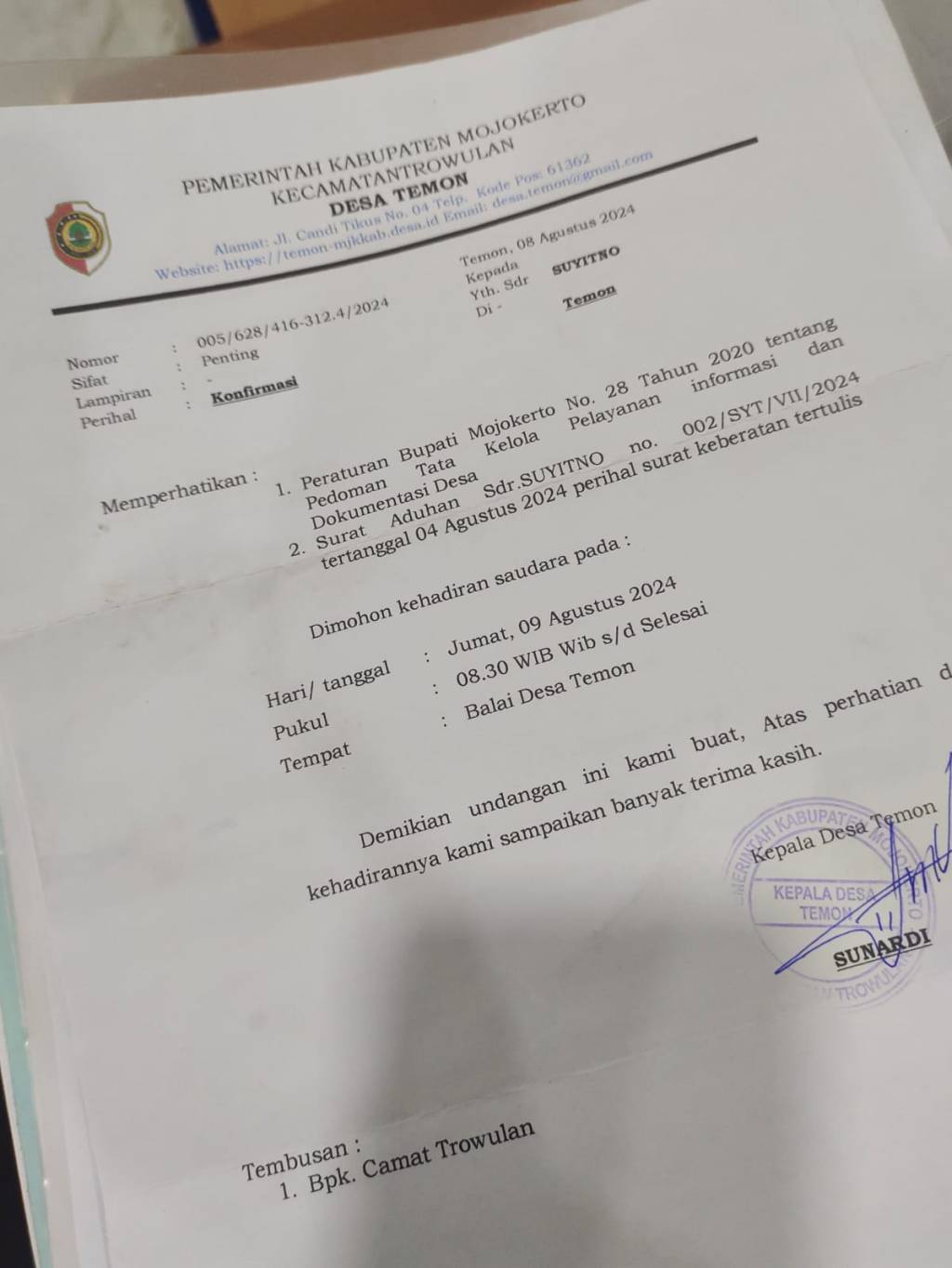 Dapat BK Rp 1,8 M, Kades Temon Halangi Wartawan Menulis Pembangunan BK Tersebut