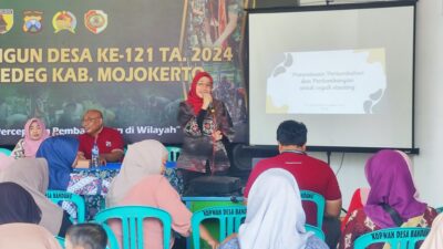 Sasaran Non Fisik TMMD 121 Mojokerto, RSUD Haji Provinsi Jatim Kampanyekan Stunting, Edukasi Para Ibu di Desa Bandung