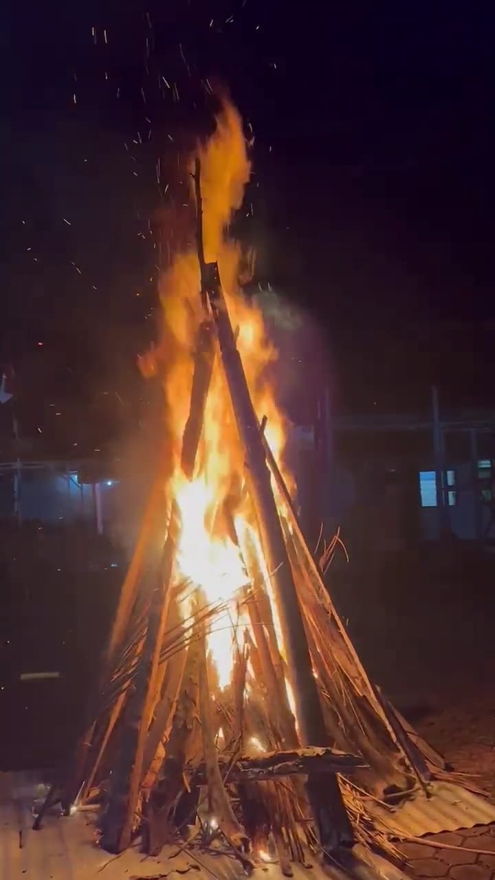 Kobaran Api Unggun Meriahkan Malam Keakraban Persami Gudep Lapas dan Rutan Kotaagung