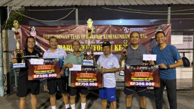 Lapas Narkotika Kelas IIA Bandar Lampung Raih Juara 3 Tenis Pengayoman Cup 2024