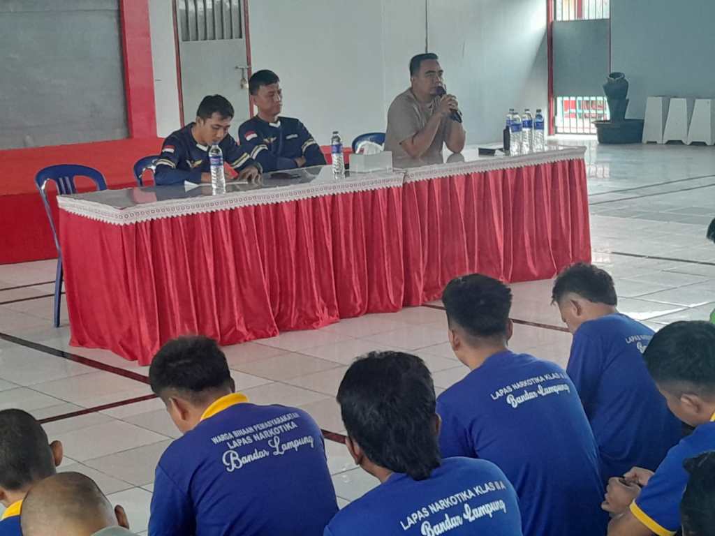 Lapas Narkotika Kelas IIA Bandar Lampung Melaksanakan” Ngupi Pai ” Bentuk Sosialisasi Kepada WBP Terkait&nbsp;Aturan..!!